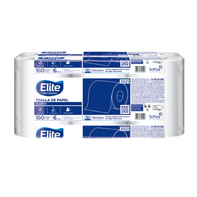 Toalla Rollo Blanca 6/160 mts - Elite Professional