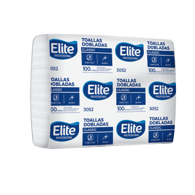 Toalla Interdoblada Blanca 20/100 hojas – Elite Professional