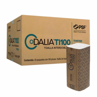 Toalla Interdoblada TI100 Dalia Biodegradable de Hoja Sencilla con 20/100 Hojas Copy (copia)
